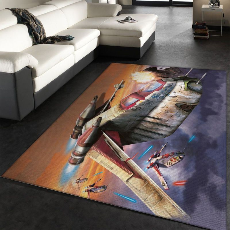 Attack Shuttle Star War Battle Zone Carpet Area Rug