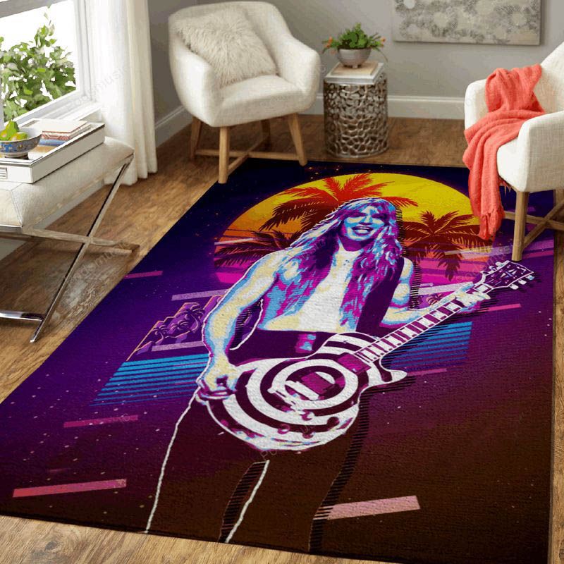 Zakk Wylde 80s Artwork Music Synthwave 80s Art Carpet Area Rug