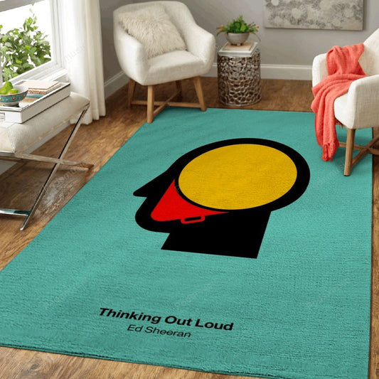 Thinking Out Loud Music Art Carpet Area Rug