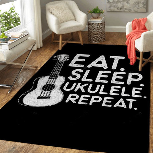 Ukulele Uke Music Illustration Art Carpet Area Rug