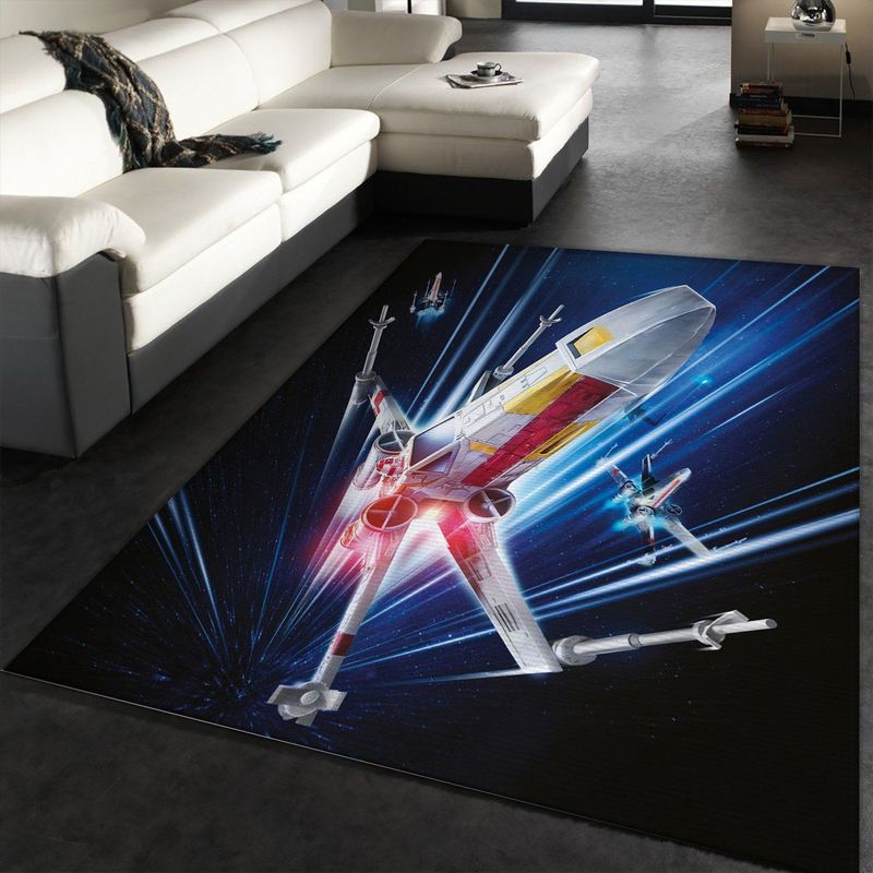 X Wing Space Star War Battle Zone Carpet Area Rug