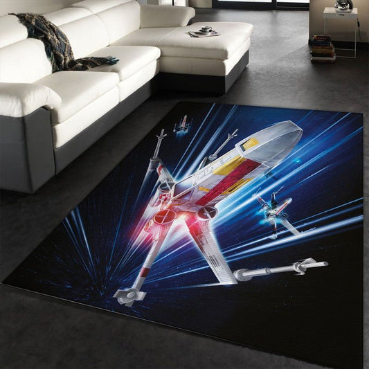 X Wing Space Star War Battle Zone Carpet Area Rug