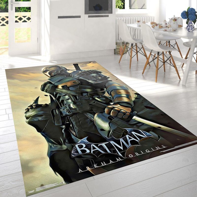 Batman Dc Comics Video Game Arkham Origins Death stroke Carpet Area Rug