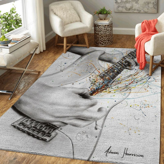 The Guitar Solo Music Art Carpet Area Rug