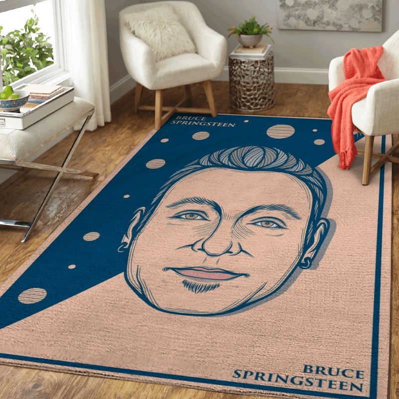 Bruce Springsteen The Boss American Singer Pop Art Carpet Area Rug