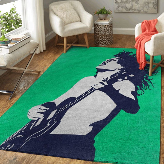 Angus Young Ac Dc Band Pop Art Carpet Area Rug