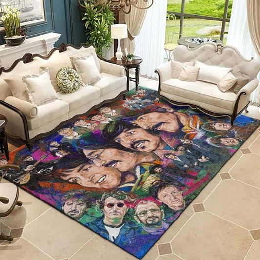The Beatles Band Members V Carpet Area Rug