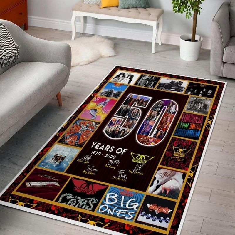 50 Years Of Aerosmith 1 Carpet Area Rug