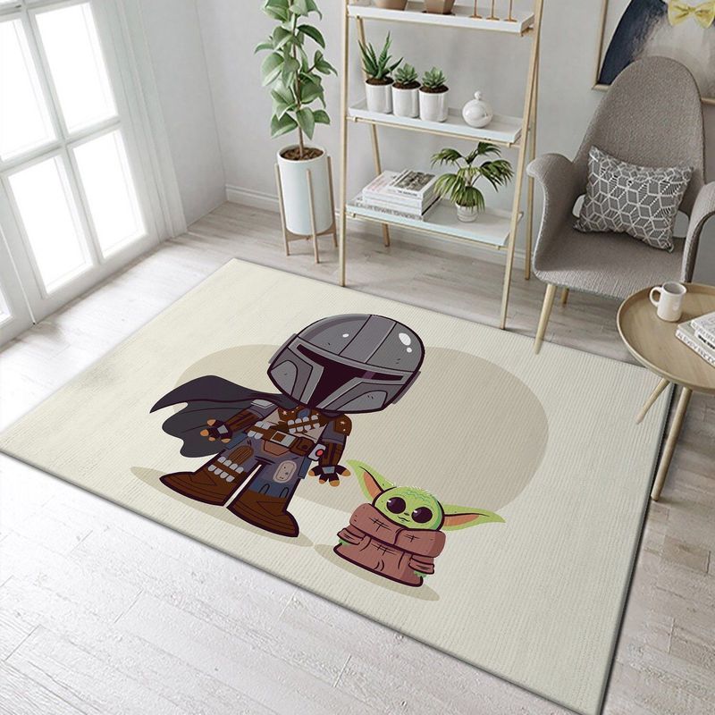 Baby Yoda Cute The Mandalorian Star Wars Movies Carpet Area Rug 2