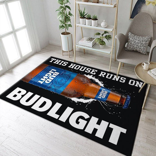 Bud Light This House Runs On Carpet Area Rug 2