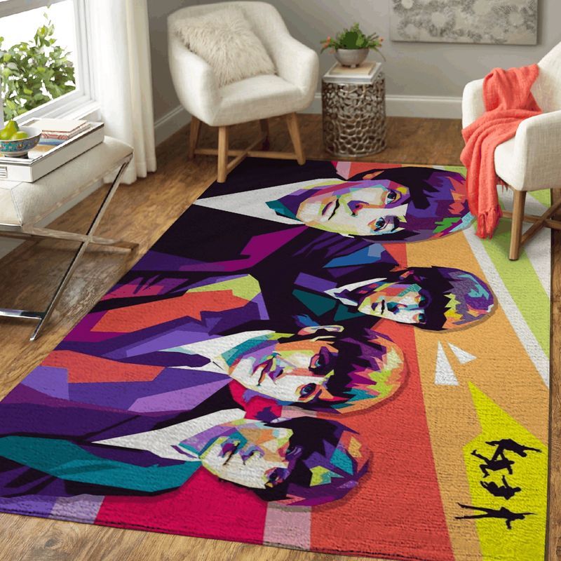 Beatles Band Music Rock Band 1960 Popart For Beatles Fans Carpet Area Rug