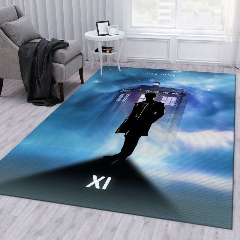 11th Doctor With Tardis Carpet Area Rug