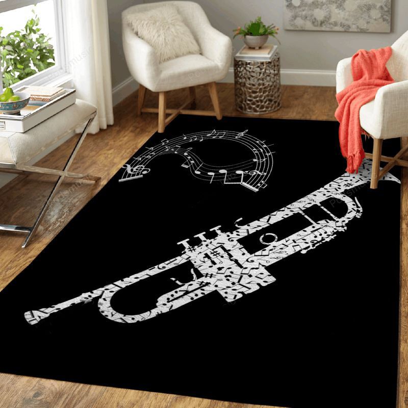 Trumpet Music Instrument Music Art Carpet Area Rug