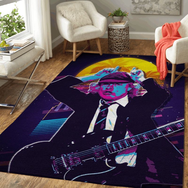 Angus Young Ac Dc Band Music Pop Art Carpet Area Rug