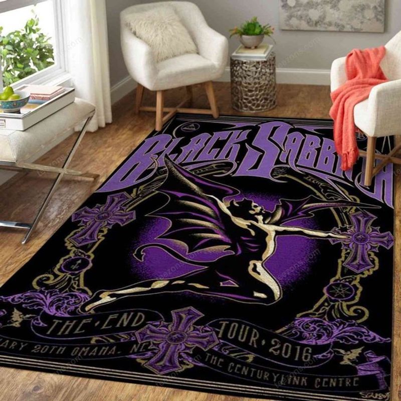 Black Sabbath Legend Rock Band Carpet Area Rug