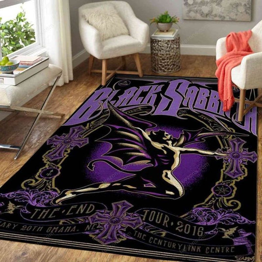 Black Sabbath Legend Rock Band Carpet Area Rug