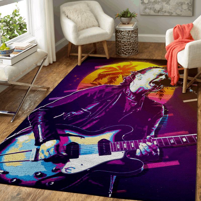 Thom Yorke 80s Artwork Music Synthwave 80s Art Carpet Area Rug