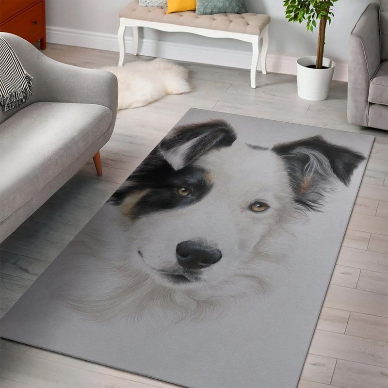 Border Collie Carpet Area Rug