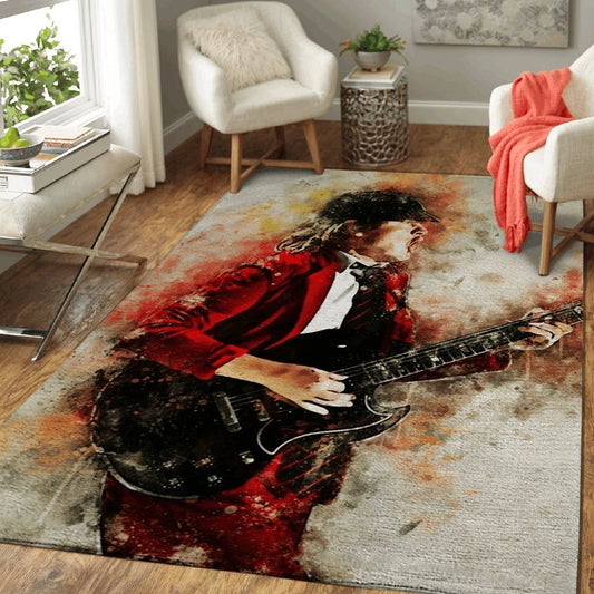Angus Young Music World Art Carpet Area Rug