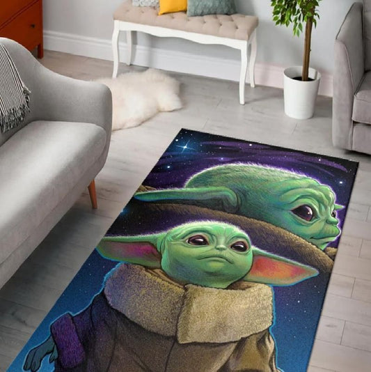Baby Yoda Cute The Mandalorian Star Wars Movies Carpet Area Rug 3