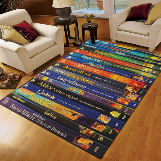 All Disney Movies Dvd Carpet Area Rug