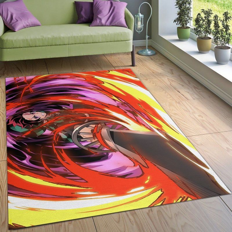 Tanjirou Demon Slayer Anime V1 Carpet Area Rug