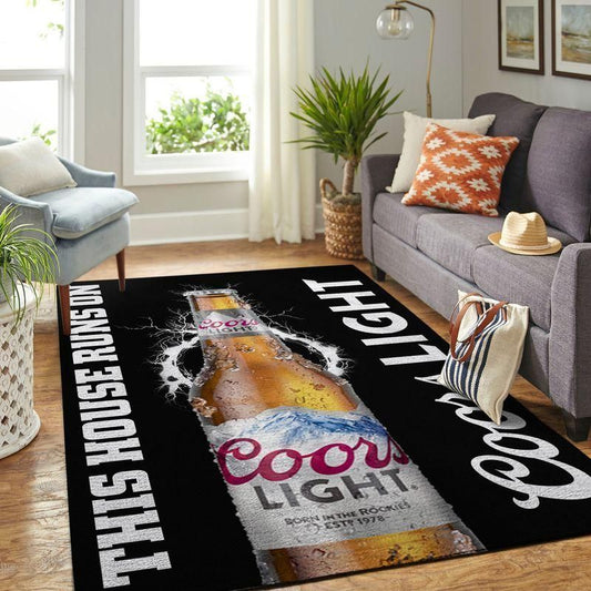 Coors Light This House Runs On Carpet Area Rug