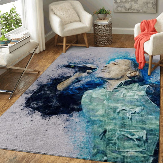 Bruce Dickinson Iron Maiden Band Hallo Pop Art II Carpet Area Rug