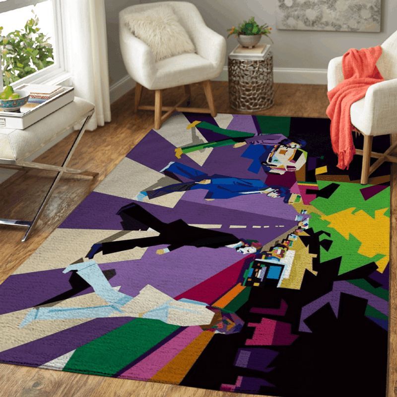 The Beatles Abbey Road Painting Rainbow Carpet Area Rug
