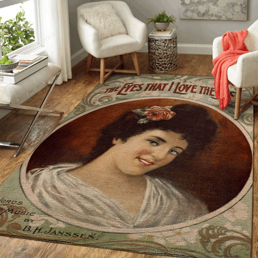 The Eyes That I Love Music Art Carpet Area Rug