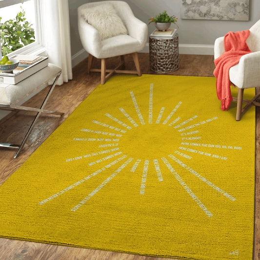 Beatles Album Here Come The Sun Song Art Carpet Area Rug