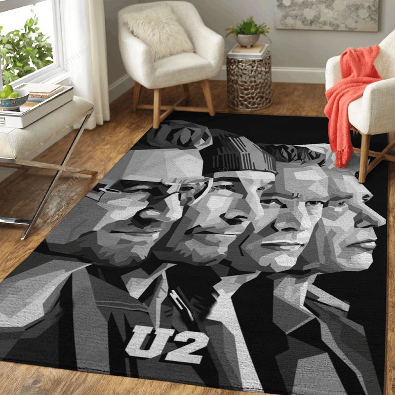 U2 Band Legendary Music Art Carpet Area Rug