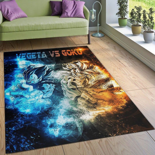 Anime Vegeta Vs Goku Epic Carpet Area Rug