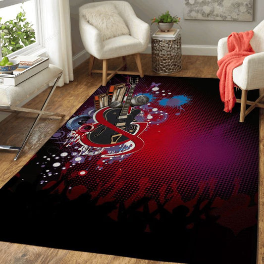 Vintage Music Artwork Art Carpet Area Rug