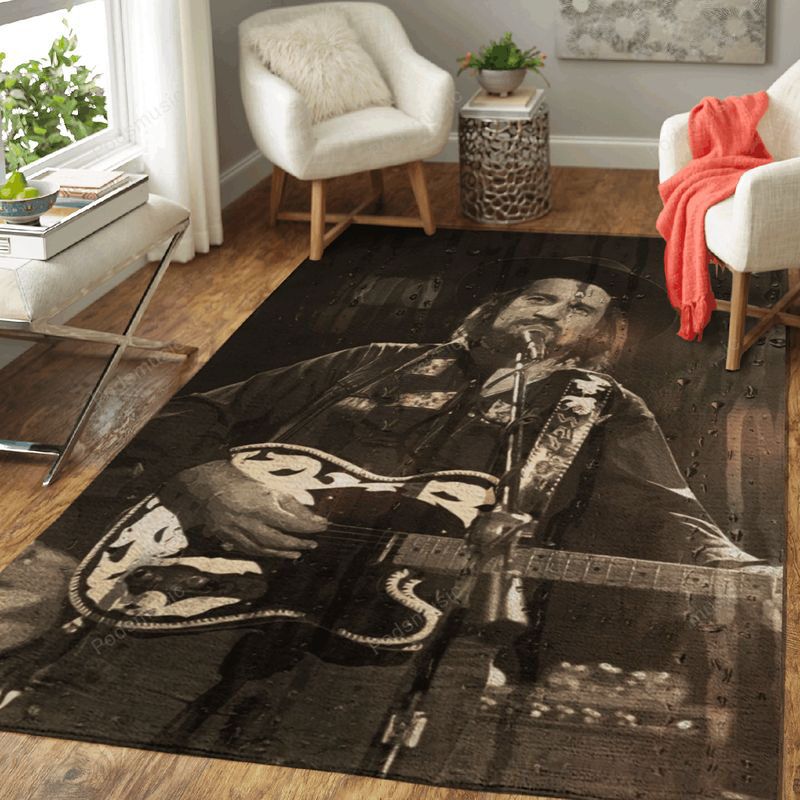 Waylon Jenning Music Art Carpet Area Rug