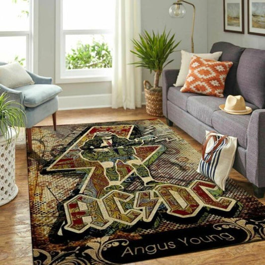 AC DC Legend Rock Band Music Angus Young IV Carpet Area Rug