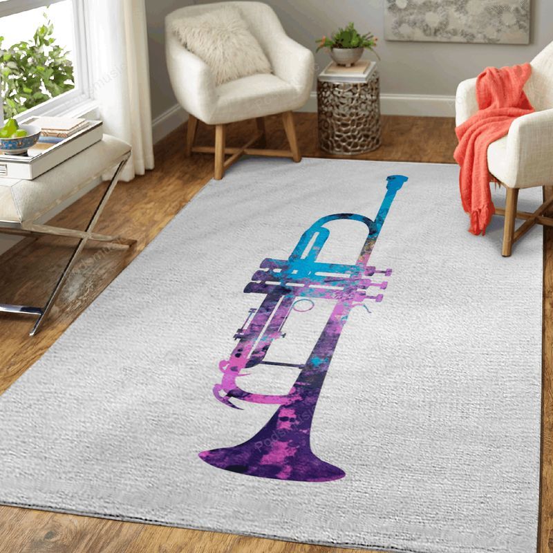 Trumpet Music Art Carpet Area Rug 2