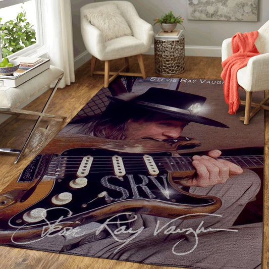 Stevie Ray Vaughan Musican 3 Carpet Area Rug