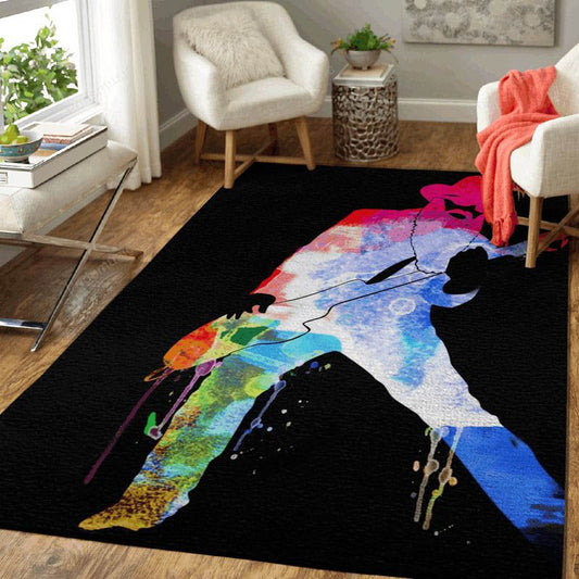 Zz Top Watercolor Music Legends On Stage Art Carpet Area Rug