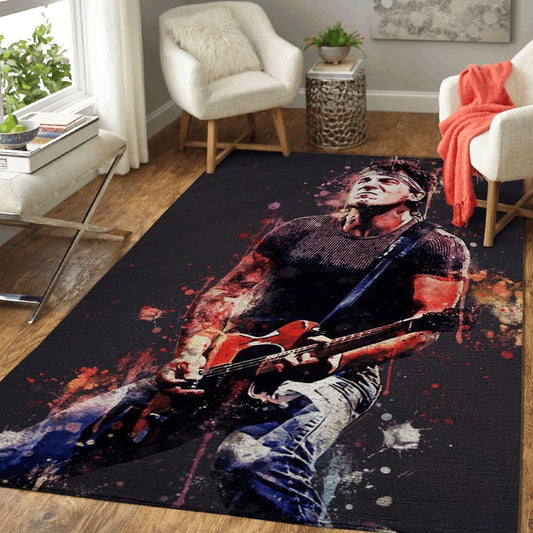 Bruce Springsteen American Singer The Boss Pop Art Carpet Area Rug