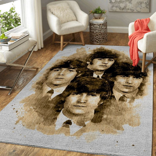 Beatles Band English Rock Band Art The Beatles III Carpet Area Rug