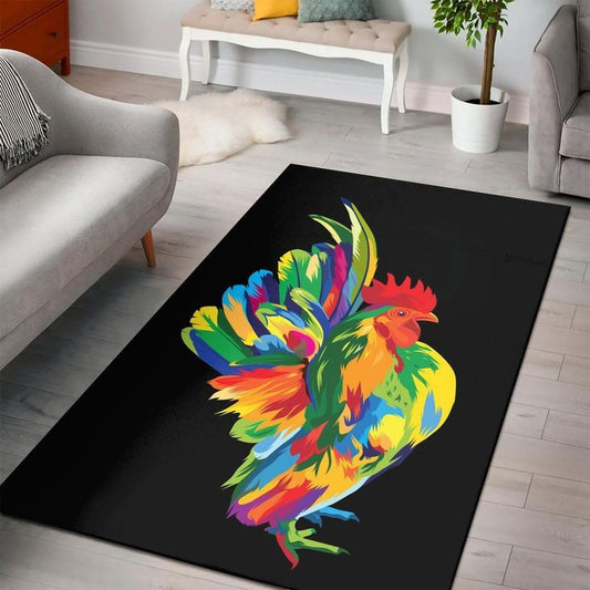 Chicken Serama Pop Art Carpet Area Rug