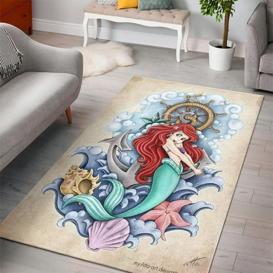 Ariel Disney Princess Characters Disney Movies 2 Carpet Area Rug