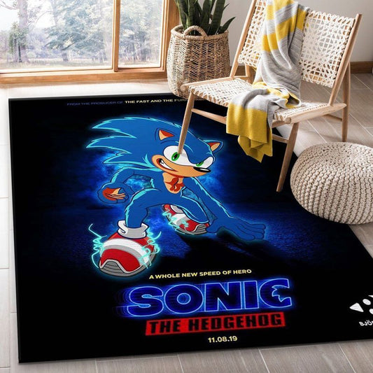 Bjorn Linsin Sonic The Hedgehog Poster Carpet Area Rug