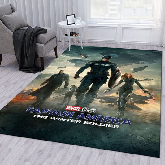 Captain America The Winter Soldier Movie Carpet Area Rug