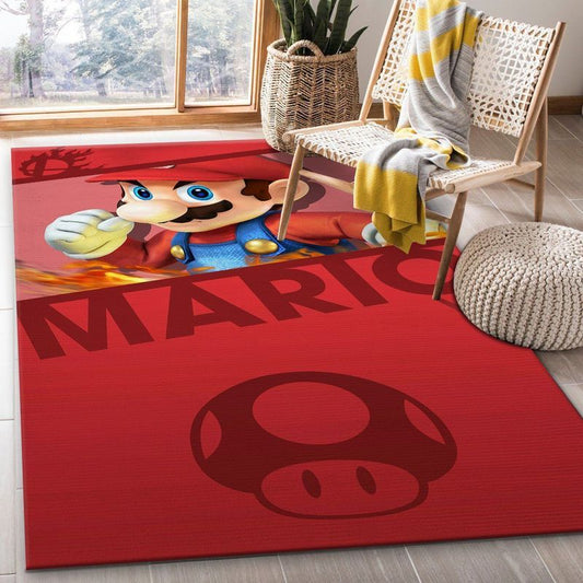 Super Mario Bros Nintendo Switch Gaming Collection Carpet Area Rug 4