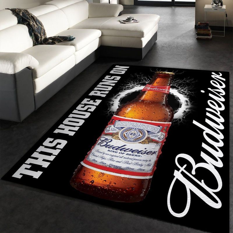 Budweiser This House Runs On Carpet Area Rug