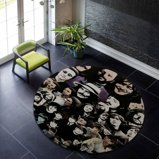 The Beatles 17 Round Carpet Area Rug