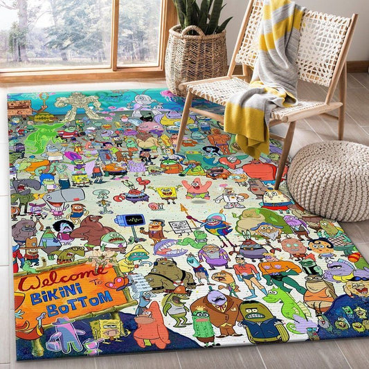 Spongebob Squarepants All Characters Carpet Area Rug