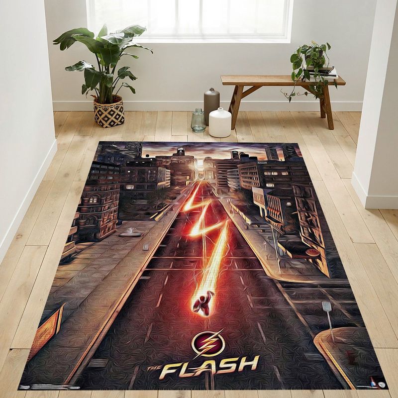 Barry Allen Flash Dc Comics Tv The Flash Street One Sheet Carpet Area Rug